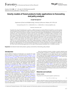 Gravity models of forest products trade: applications to