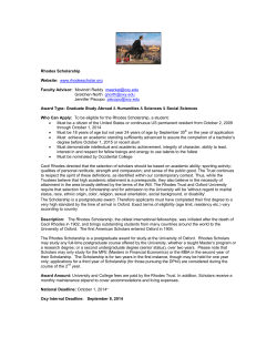 Rhodes Scholarship - Occidental College