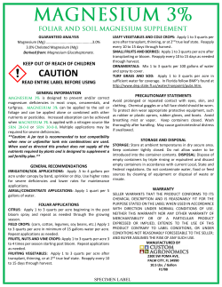 Label - Custom Agronomics