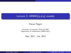 Lecture 3: ARIMA(p,d,q) models