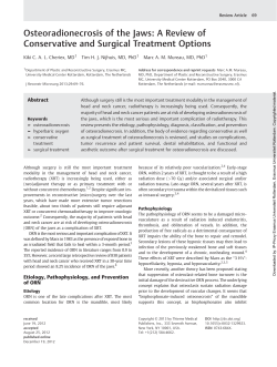 Osteoradionecrosis of the Jaws: A Review of Conservative and