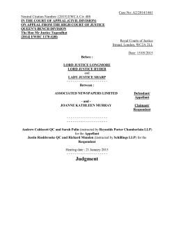 Court of Appeal Judgment Template