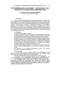 the terminological database - an essential tool for