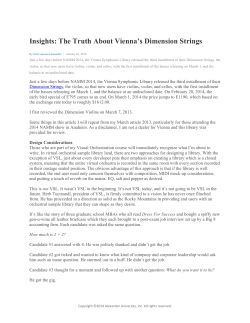 Insights: The Truth About Vienna`s Dimension Strings