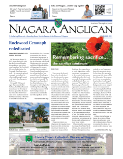 November 2012 - Anglican Diocese of Niagara