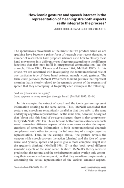 How iconic gestures and speech interact in the representation of