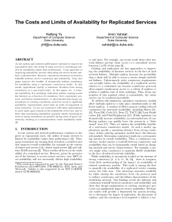 The Costs and Limits of Availability for Replicated Services