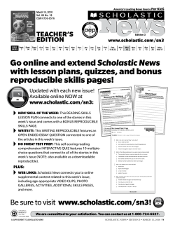 Go online and extend Scholastic News with lesson plans, quizzes