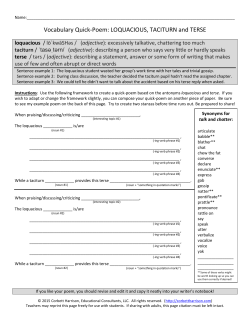 LOQUACIOUS, TACITURN and