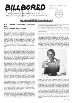 Billbored Number 18, November 1984 - BUGA-UP