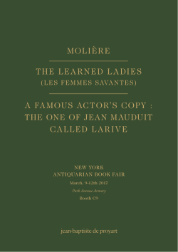 THE LEARNED LADIES A FAMOUS ACTOR`S COPY : THE ONE OF