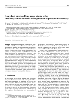 Analysis of short and long range atomic order in