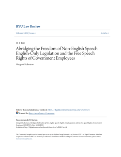 Abridging the Freedom of Non-English Speech: English