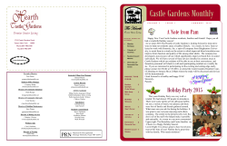 Castle Gardens Monthly - The Hearth At Castle Gardens