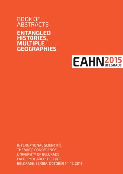 book of abstracts entangled histories, multiple geographies