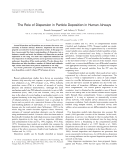 The Role of Dispersion in Particle Deposition in Human Airways