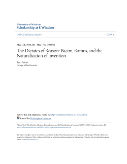 Bacon, Ramus, and the Naturalization of Invention