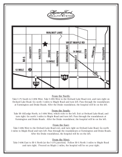 Maps and Directions to Henry Ford West Bloomfield Hospital