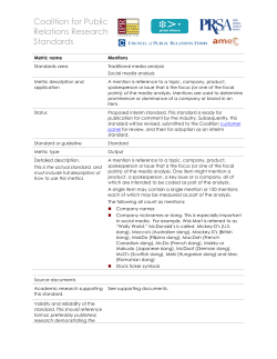 Coalition for Public Relations Research Standards