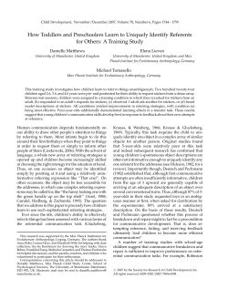 How Toddlers and Preschoolers Learn to Uniquely Identify