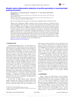 Mueller matrix ellipsometric detection of profile asymmetry in