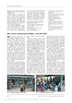 HIV-1 care in resource-poor settings: a view from Haiti