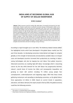 India aims at becoming Global Hub of Supply of Skilled