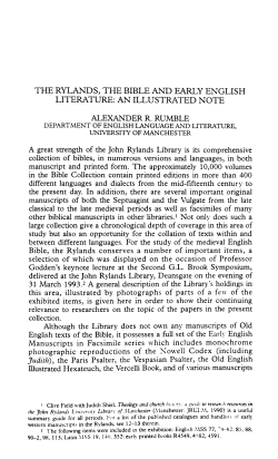 the rylands, the bible and early english literature: an illustrated note