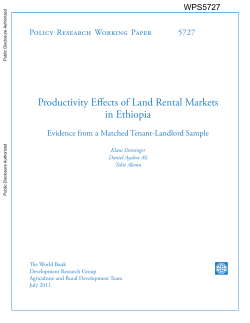 Productivity Effects of Land Rental Markets in Ethiopia