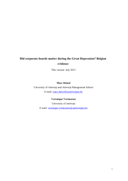 Did corporate boards matter during the Great Depression? Belgian