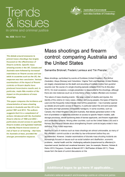 Mass shootings and firearm control - Australian Institute of Criminology