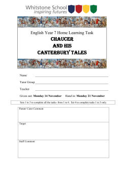 Chaucer`s Canterbury Tales