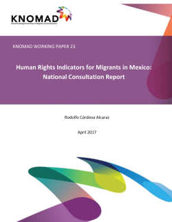 Human Rights Indicators for Migrants in Mexico