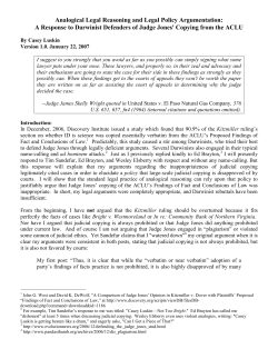 Analogical Legal Reasoning and Legal Policy Argumentation: A