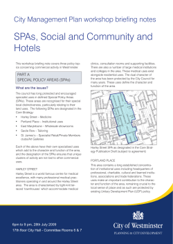 SPAs, Social and Community and Hotels