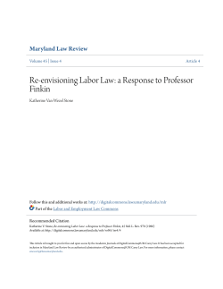 Re-envisioning Labor Law: a Response to Professor Finkin