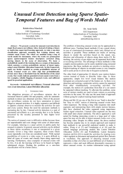 Unusual Event Detection Using Sparse Spatio