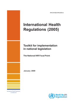 National IHR Focal Point - World Health Organization