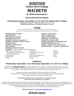 macbeth - GWC Theater