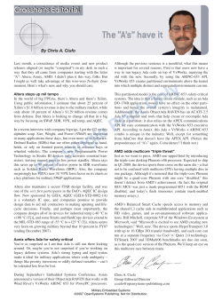 "A`s" have it - Military Embedded Systems