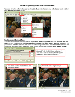 GIMP: Adjusting the Color and Contrast