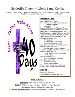 March 5, 2017 - St. Cecilia Church