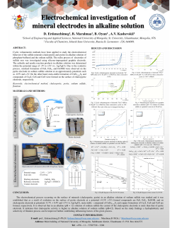 Electrochemical investigation of mineral electrodes in