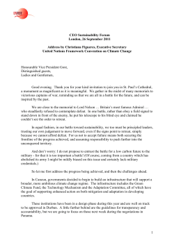 Statement by Christiana Figueres at the CEO Sustainability