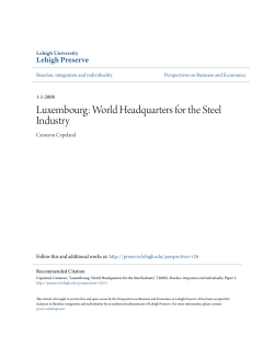 Luxembourg: World Headquarters for the Steel Industry