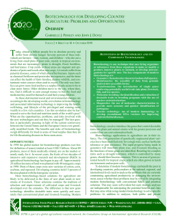 Biotechnology for Developing-Country Agriculture