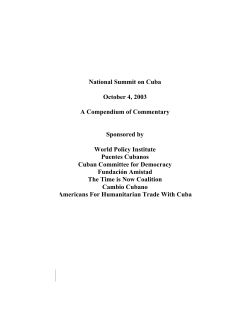 2003 National Summit on Cuba