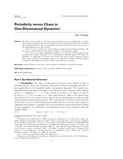 Periodicity versus Chaos in One