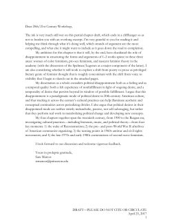 DRAFT&mdash;PLEASE DO NOT CITE OR