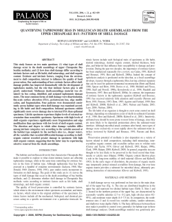 quantifying taphonomic bias in molluscan death assemblages from